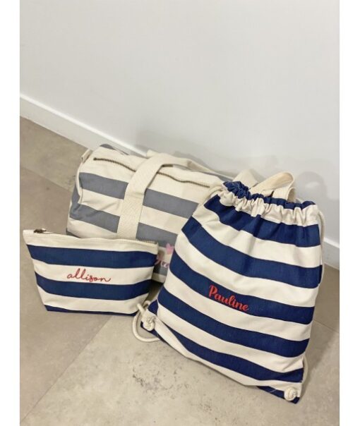 Sac à dos marinière - Sac à dos personnalisé - Les doigts dans le nez