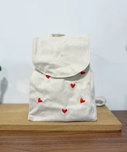 sac à dos personnalisé coeurs rouges