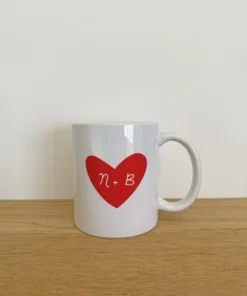 Mug Saint-Valentin – Cœur rouge