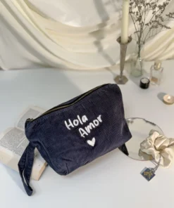 pochette bleue velours