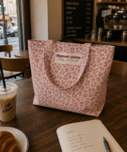 Sac léopard rose - Maman