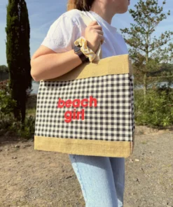 Sac pop - noir vichy