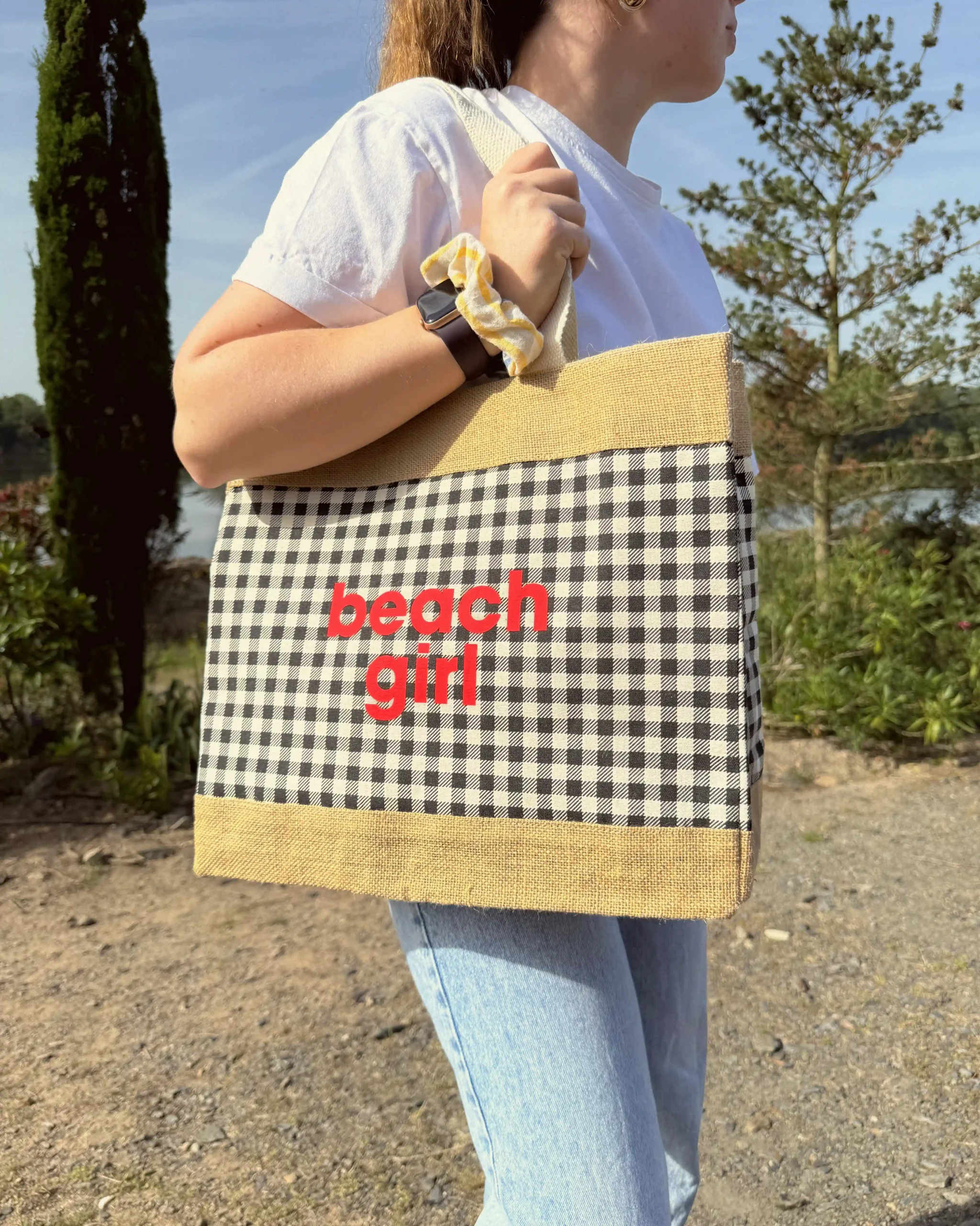 Sac pop - noir vichy