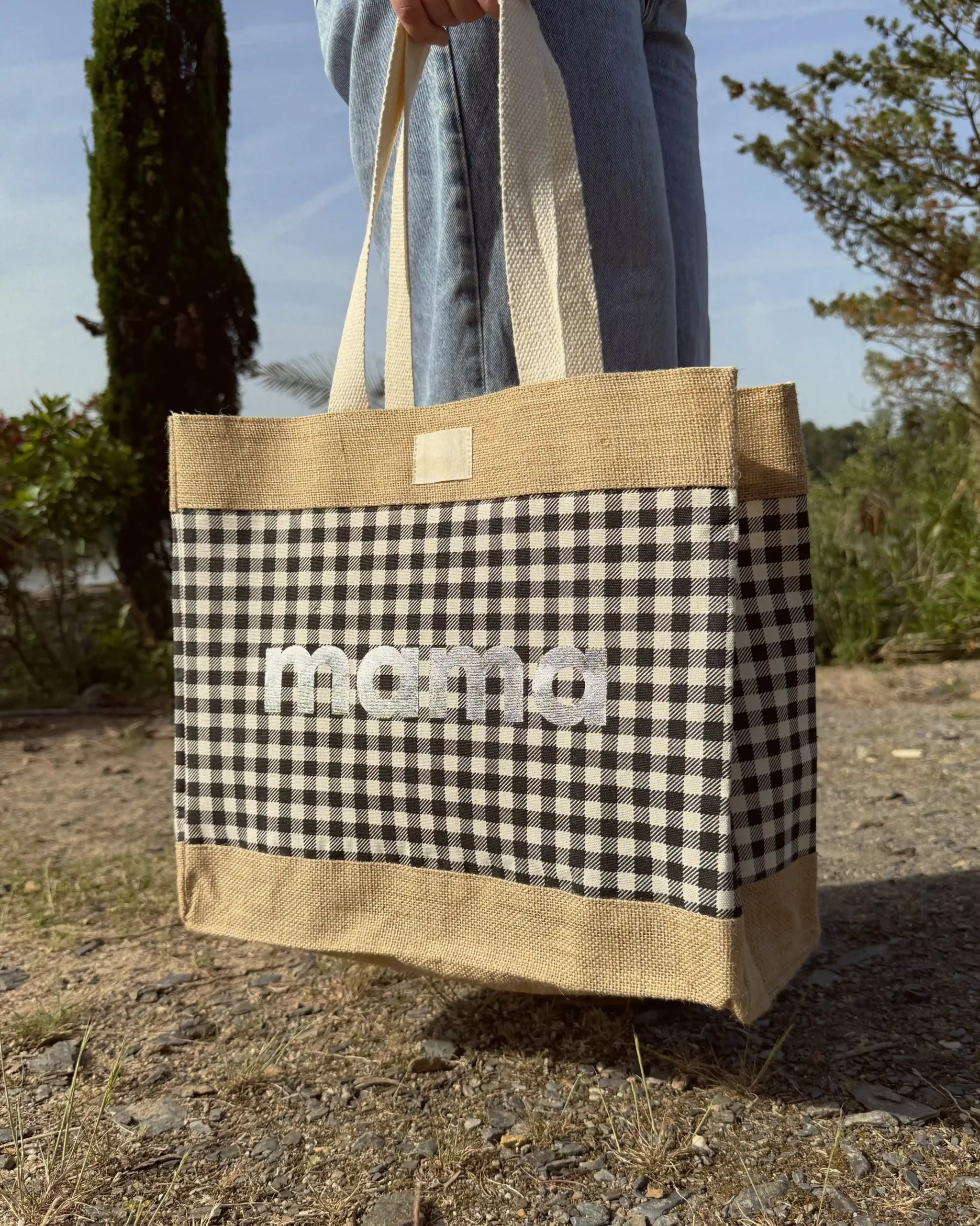 Sac pop - noir vichy – Image 2