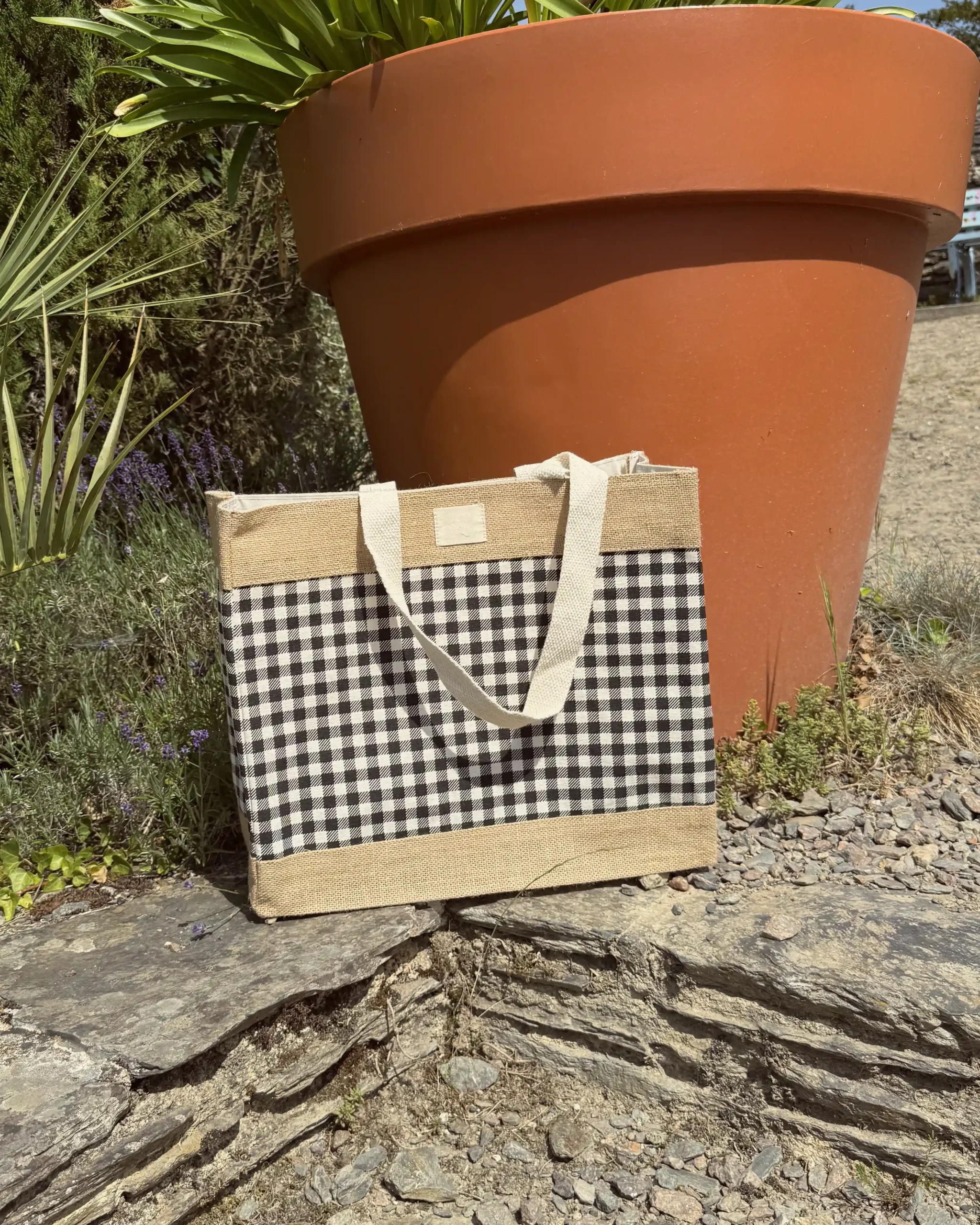 Sac pop - noir vichy – Image 3